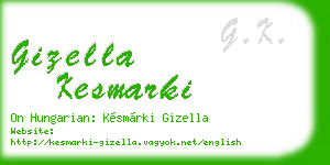 gizella kesmarki business card